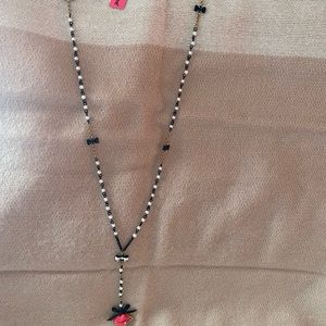 Vintage Betsy Johnson long Lip Necklace